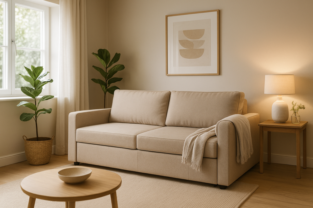 Compact Sofa Bed in a Modern UK Living Room